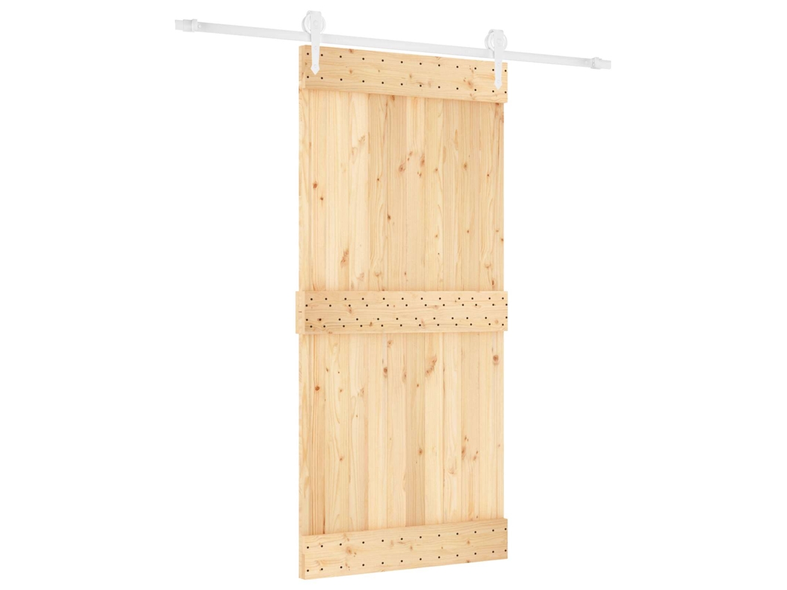 Maison Exclusive - Porta Deslizante Natural E Branco 95 X 210 Cm