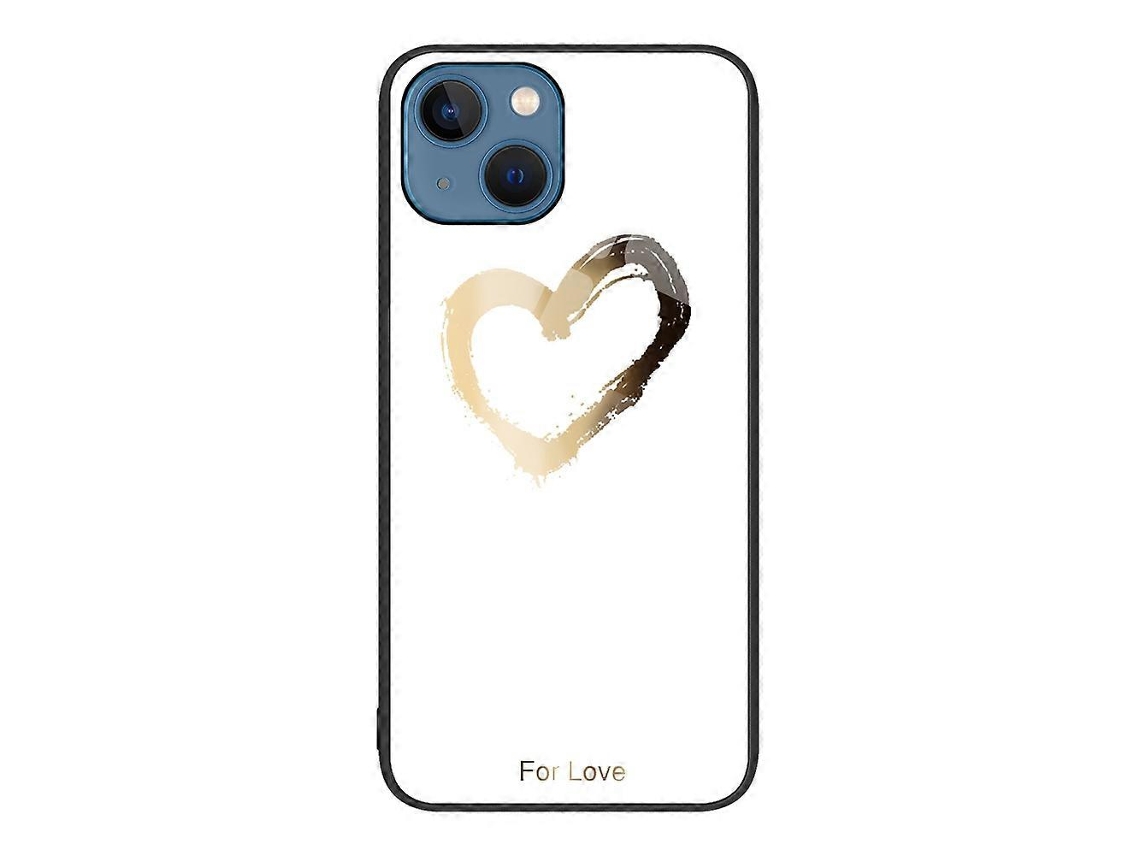Capa De Celular Com Vidro Pintado Colorido Para Iphone 14