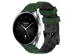 Pulseira De Silicone Bicolor Com Estampa De Futebol Para Xiaomi Mi Watch S2 22mm