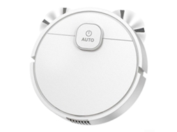 Robô Aspirador Compacto, Cor Branca, Com Esfregão Automático Para Espaços Pequenos