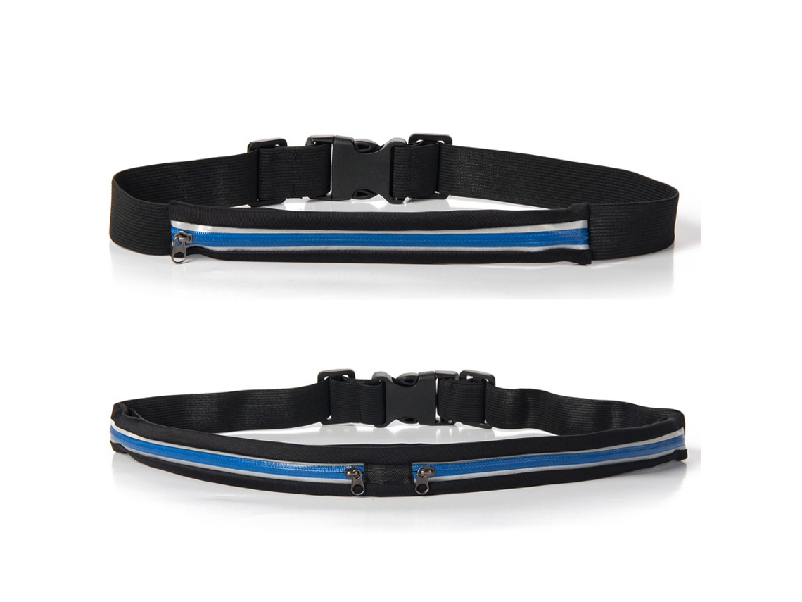 Cinto Esportivo para Corrida, com Bolso Duplo, Resistente Ao Suor e com Detalhes Refletivos. BRILVIBERA