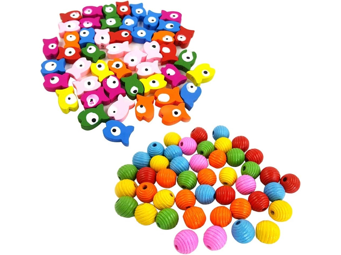Conjunto de 100 Brinquedos para Papagaios Mastigarem, Multicoloridos, para Projetos, Pequenos Blocos de Madeira Interativos AQUAFORGE