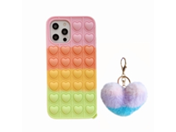 Capa Macia de Silicone EOOCOO (love Pop It para Iphone 12)