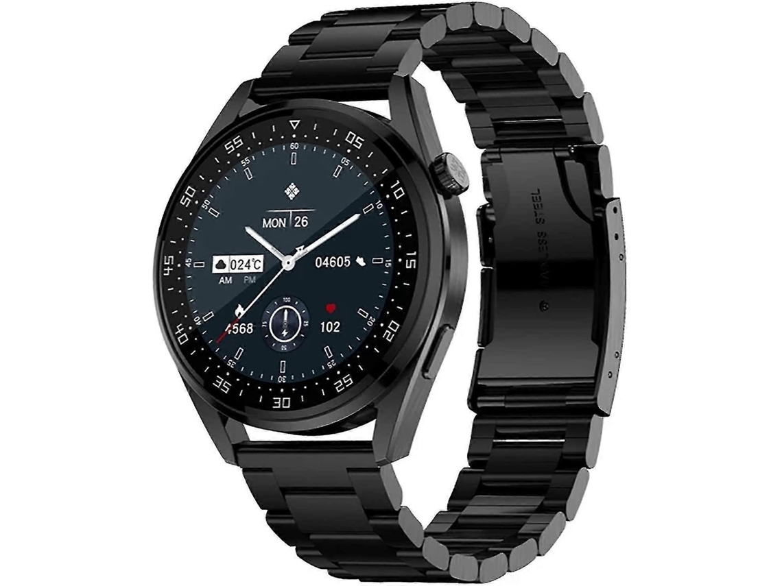 Relógio Inteligente E20 com Chamadas Bluetooth e MP3 Player Ly Ebike (Aço Preto)