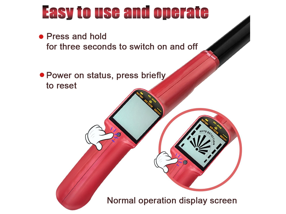 Detector de Metais para Crianças S/MARCA com Bobina À Prova D'água e Display Led