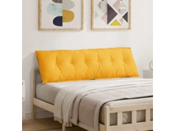 Vidaxl Travesseiro Para Costas Amarelo Claro 160 X 50 Cm