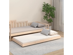 Cama Sem Colchão 75x190 Cm Madeira De Pinho Maciça