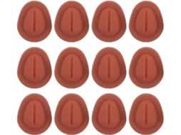 Conjunto De 12 Suportes De Silicone Antiderrapantes Para Copos, Cor Marrom.