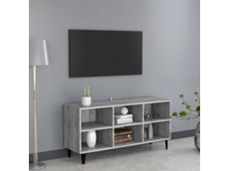 Vidaxl Móvel De Tv Com Pernas Em Metal 103,5x30x50 Cm Sonoma Cinzento