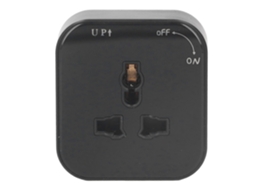Adaptador De Trilho Quadrado Para Tomada Superfície Com Indicador, Interface Universal 250v 13a