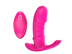Vibrador Prova Dgua Wearable De Controle Remoto Sem Fio Para Mulheres (rosa Vermelha)