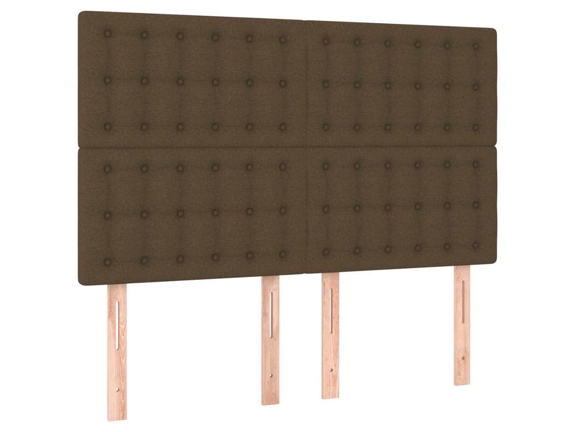 Cabeceira Castanho Escuro 144x5x118/128 Cm Tecido MAISON EXCLUSIVE