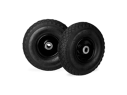 Conjunto Com 2 Rodas De Borracha Pu Para Carrinho De Mão