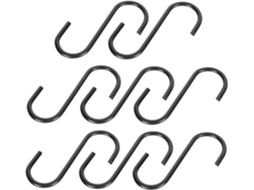 Magiclulu Conjunto De 8 Ganchos Ferro Preto Reforçados Para Pendurar P
