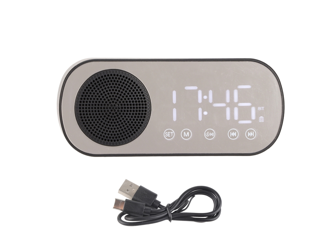 Aetheria relógio Despertador Digital com Rádio Fm e Alto falante Bt Portátil para Leitura Cozinhar Andar a Cavalo