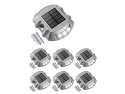 Luminária Solar para Cerca e Escadas AQUAFORGE, luz quente, Ip67, sem fio, jardim, quintal, deck