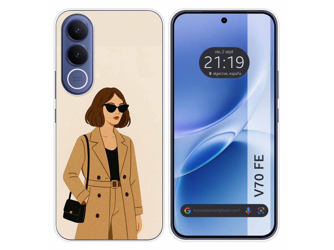 Capa Tumundosmartphone De Silicone Para Vivo V70 Fe Design Feminino 01 Desenhos