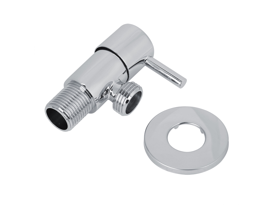 Válvula Angular MARCA de controle de água para banheiro, latão cromado G1/2