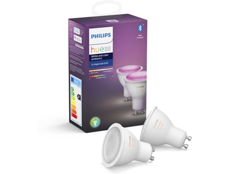 Kit 2 Lâmpadas Inteligentes  HUE  (GU10 - Branco e cor)
