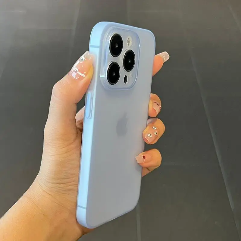 (azul 16pro) Capa Ultrafina De Silicone Fosco, Mini Capa Traseira Transparente De Tpu Fosco