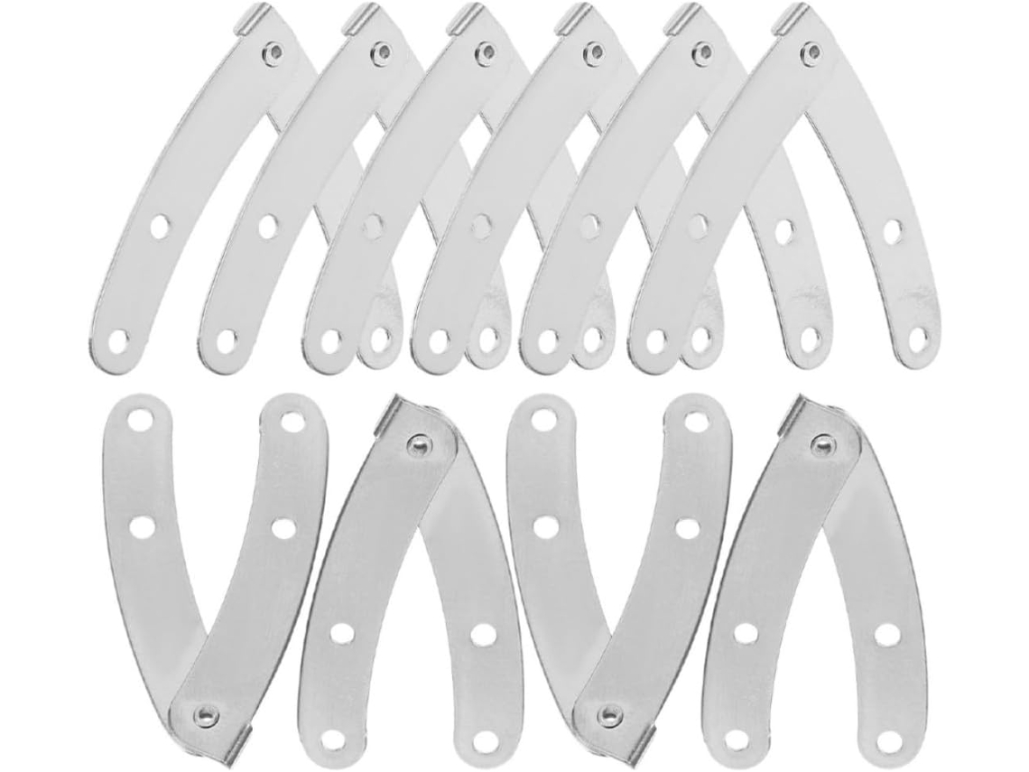 Cabilock Conjunto De 20 Dobradiças Metálicas Para Suporte Da Tampa Caixas Armazenamento Com, Com Controle De Movimento E