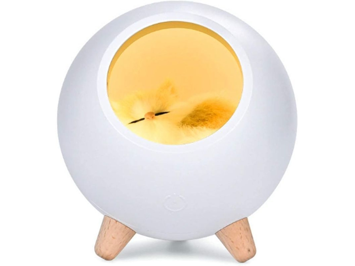 Luz De Noite Gatinho Bonito Para Crianças, Decoração De Quarto, Com Alto-falante Bluetooth Recarregável