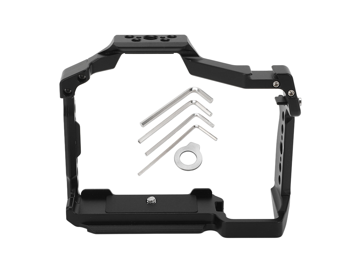 Camera Full Cage For S5 Ii Aluminum Alloy Video Making Camera Rig Stabilizer With 1/4 3/8 Inch Threaded Hole Cold Shoe Interface For Vlogging