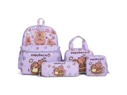 Conjunto de Mochila Escolar com 3 Peças CUICH (roxo)