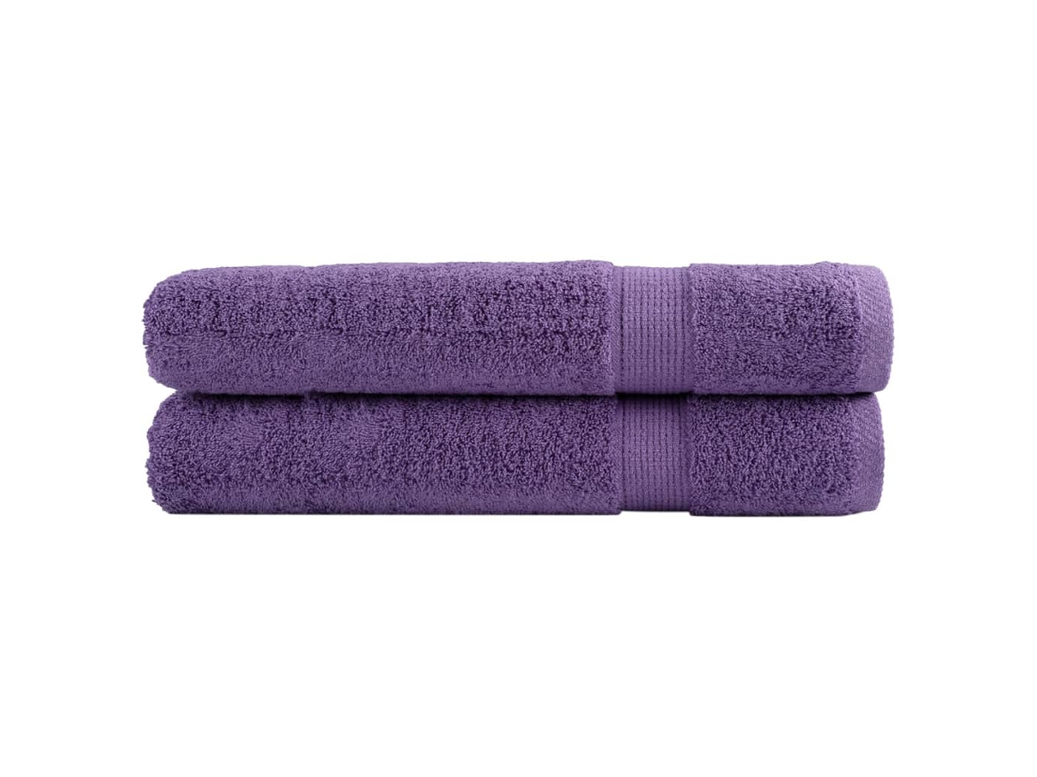 Vidaxl Toalhas Premium Solund 2 Pcs 100x200 Cm 600 Gsm Roxo
