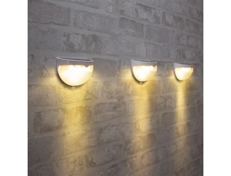 Aplique Solar Led Drup  6x  Branco Quente  Efeito Vela