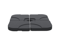 Base Para Chapéu De Sol De 4 Peças Suporte Para De Para Jardim Pátio Exterior 50x50x7,5cm Preto