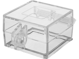 Protetor de botão de pressão para PC de 52x52mm, camada de plástico transparente