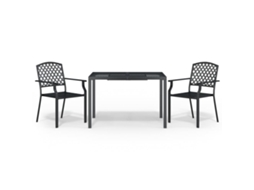 Garden Dining Set, Garden Dining Sets Vidaxl Antracite Aço (110 Cm Table Length)