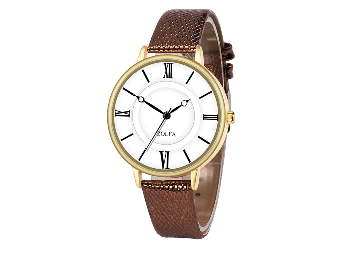 Reloj De Cuarzo Clásico Elegante Para Parejas Unisex Estilo Business Regalo (café)