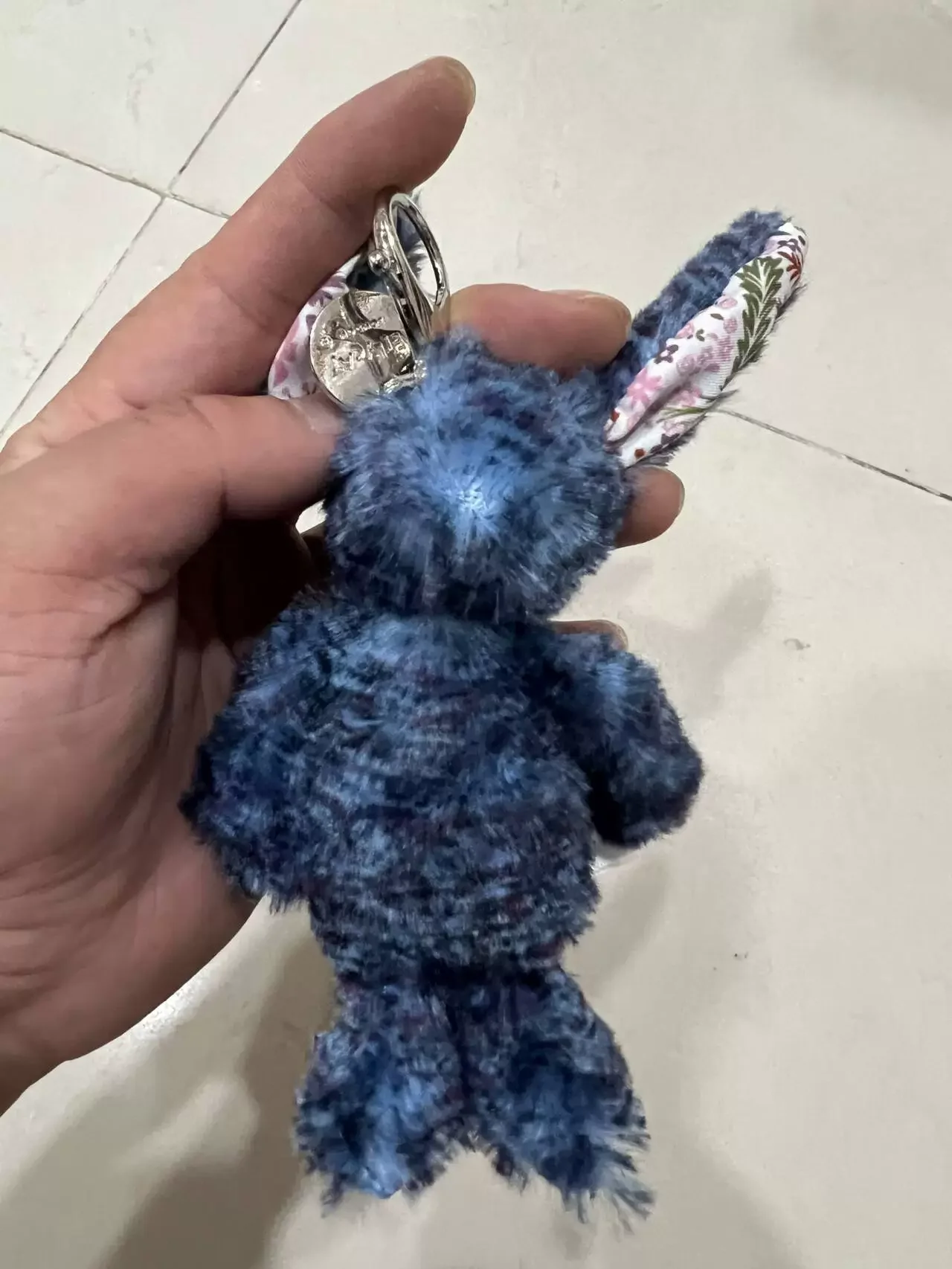 Chaveiro de Pelúcia Fofo, Pingente de Brinquedo Macio. Decoração para Bolsa. MDUG (coelho Azul)