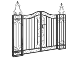 Garden Gate, Garden Gates Vidaxl Preto Ferro (121 X 8 X 100 Cm)
