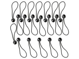 20 Cordas Elásticas Com Bolas, 15cm A 28cm, Resistentes Uv, Para Tendas, Lonas, Barcos