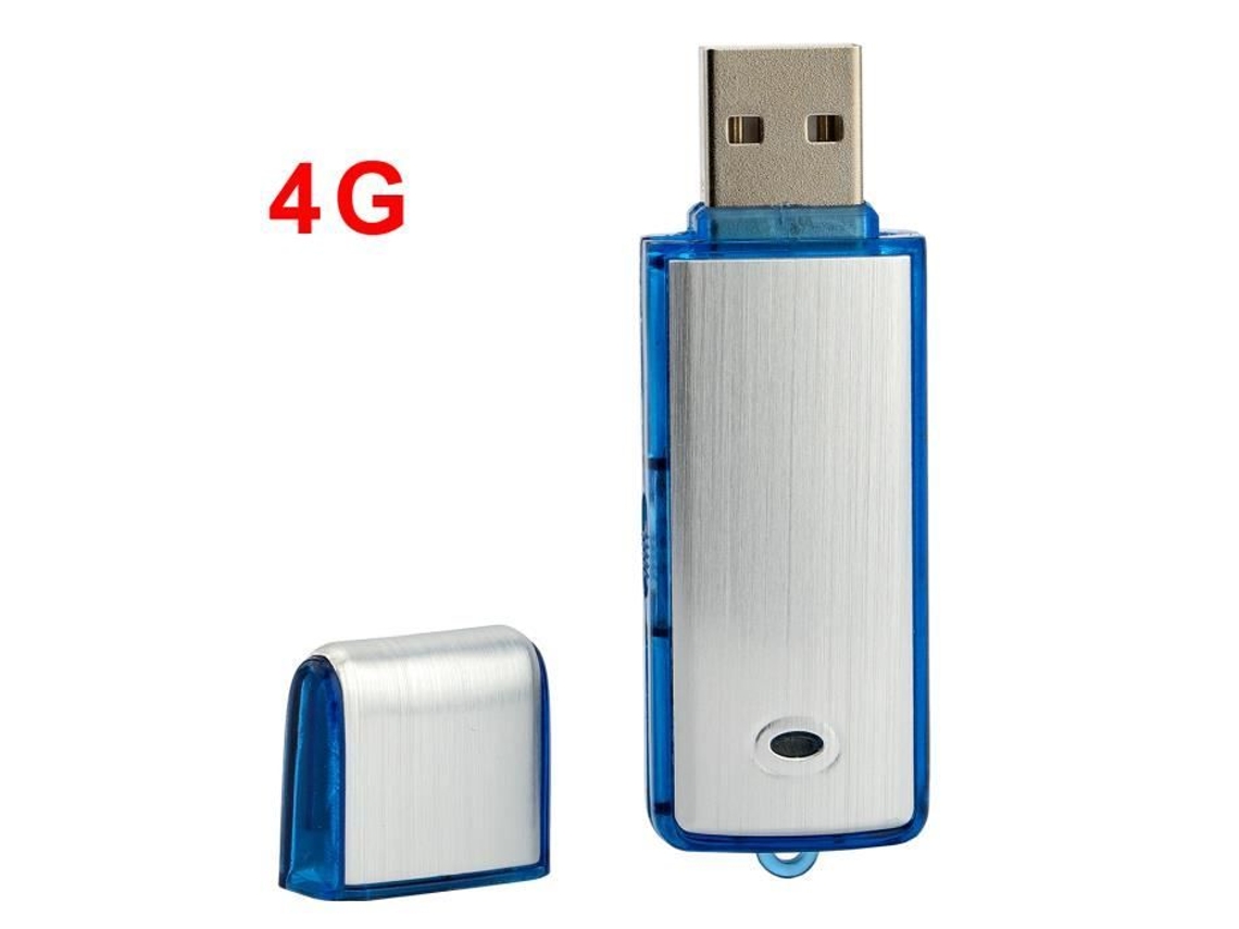 Gravador Vocal Digital Portátil 2 Em 1 4 Go / Usb Para Aulas, Reuniões, Entrevistas, Etc. (azul)