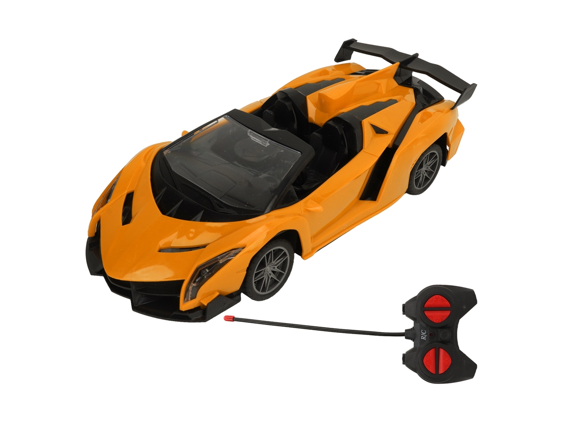 Ats coche de Controle Remoto para Crianças, Brinquedo de Corrida de Dois Canais, Desenvolve a Observação, Cor Amarela