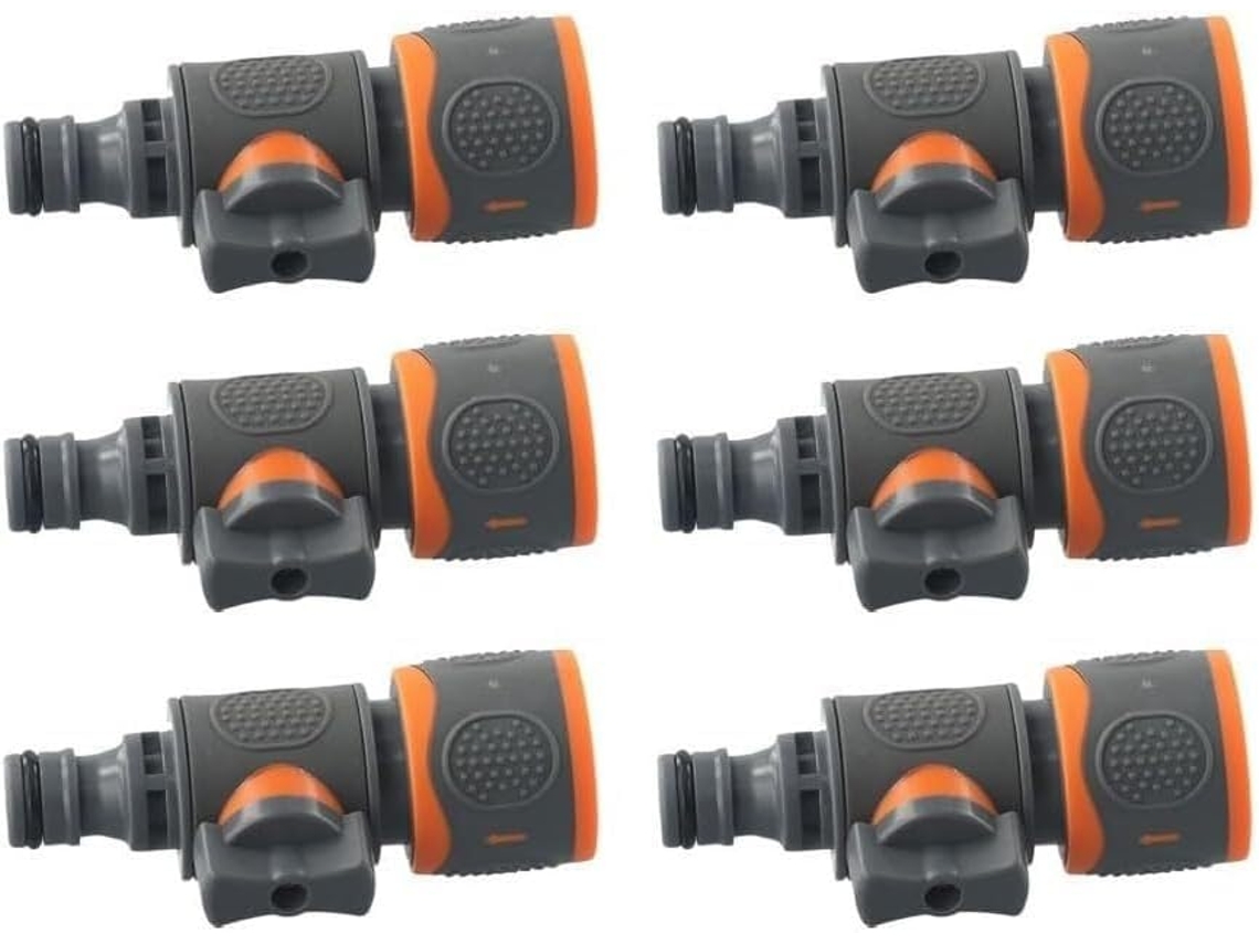 Conjunto De 6 Conectores Parada Para Mangueira Jardim Facilitar O