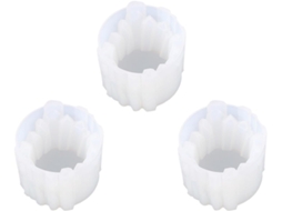 Molde De Silicone Para Velas De Cristal Branco, Conjunto Com 3 Unidades, Flexível E Fácil De Usar