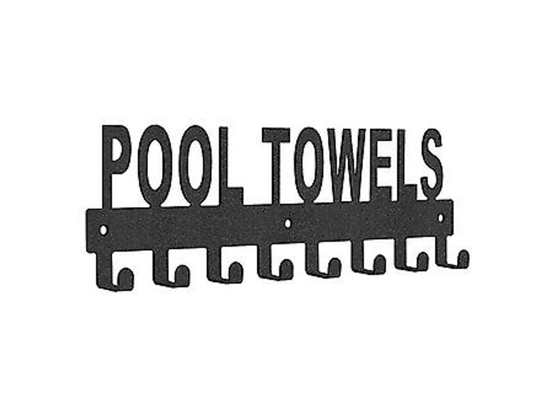 Toalheiro de piscina Slowmoose com ganchos para toalhas de montagem externa