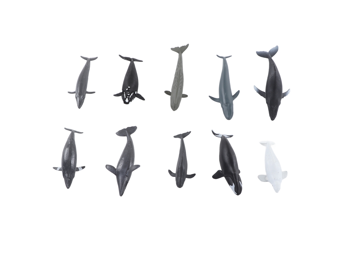 10pcs Adorno De Baleia Plástico Modelo Animal Marinho Decorativo Moderno Presente Casa Escritório