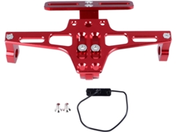Suporte De Placa Motocicleta Retrátil E Ajustável Com Luz Led, Kit Eliminador De Para Lama Em Liga Alumínio Leve