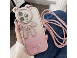 Suporte Casa Galvanizado Pega Para Iphone 14 Pro Pele Sintética Rosa