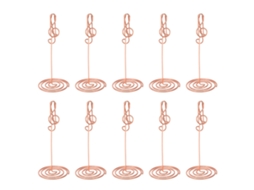 Conjunto De 10 Suportes Para Números De Mesa Com Base Estável, Em Metal Galvanizado Na Cor Ouro Rosa, Ideais Para Casamentos, Festas E Escritórios