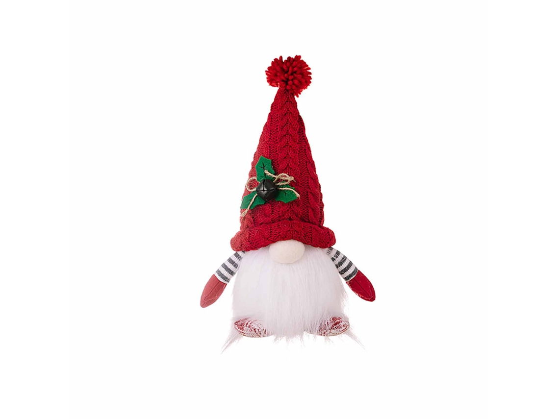 Enfeite de Natal Chapéu Gnome High End Luzes Boneca Rudolf Malha