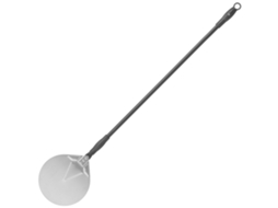 Pá de pizza com cabo móvel, redonda, aço inoxidável, diâmetro 230 mm, comprimento 1200 mm, Hendi 617182