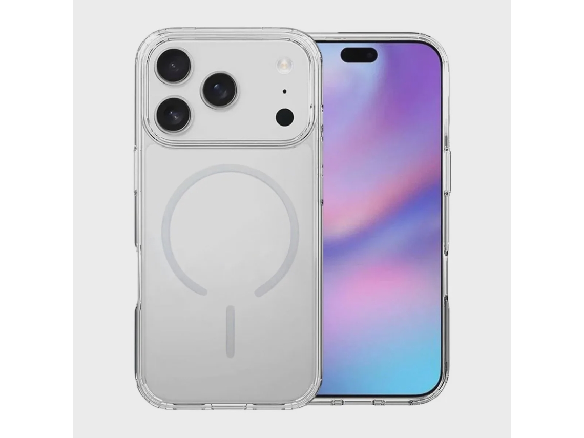 Capa Magsafe À Prova De Choque Para Iphone 17 Pro - Transparente