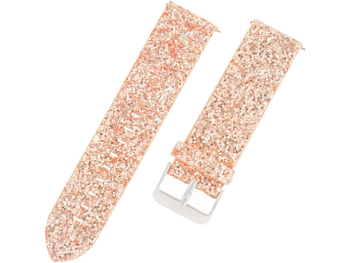 Conjunto De 3 Pulseiras Relógio Com Glitter, Confortáveis, Em Couro,